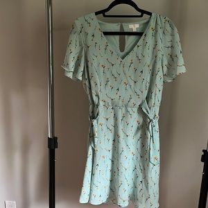 Blue flowered dress size small